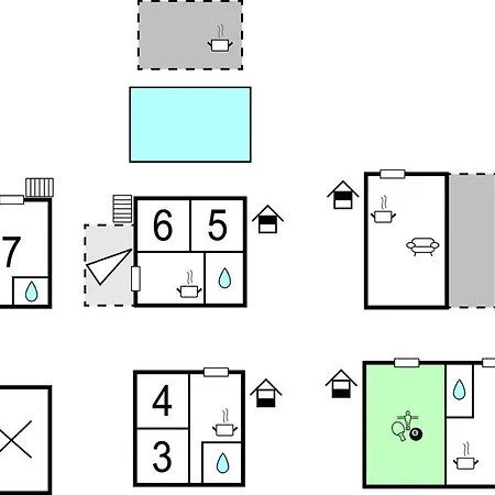 Дом отдыха Seven-bedroom In *